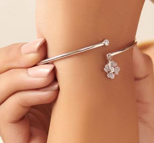 Silver Floral Bracelet