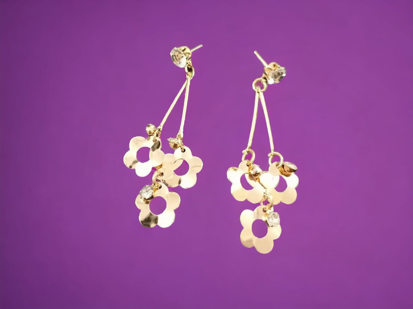 Glory Gold Flower Earring