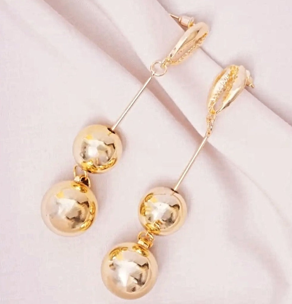 Taxtured Ball  Drop Earings