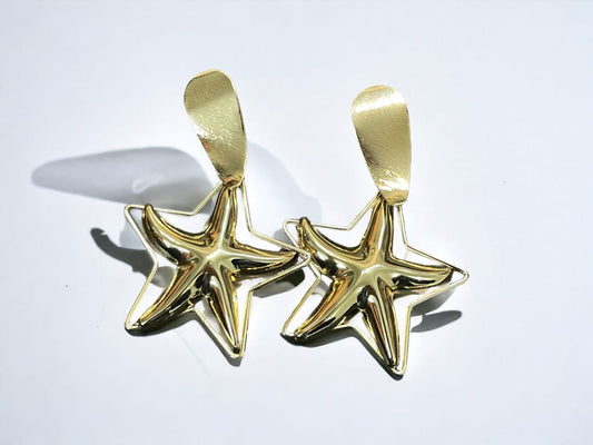 Golden Star Earrings