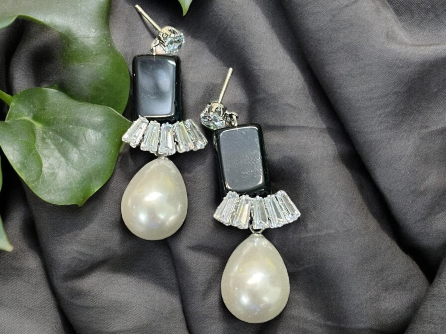 White Pearl Earring Set