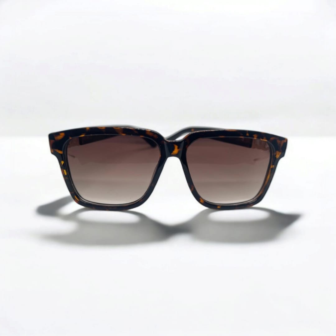 Greek Square Cheeta Sunglasses